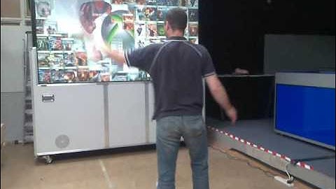 GestureTek ScreenXtreme interactive system + Paradigm Trojan 110" 1080p high definition screen