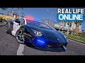 Polizei lamborghini jagt raser  gta 5 real life online