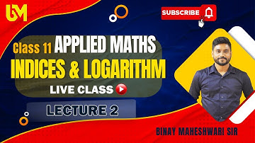 Class 11 Applied Maths Indices and Logarithm|M.L Aggarwal Exe 2.1|CBSE|ISC|@binaymaheshwari2808