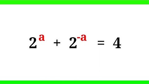 2^a + 2^-a = 4