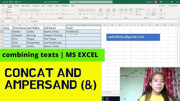 How to Combine texts with CONCAT and AMPERSAND sign (&) in MS Excel | PART 1