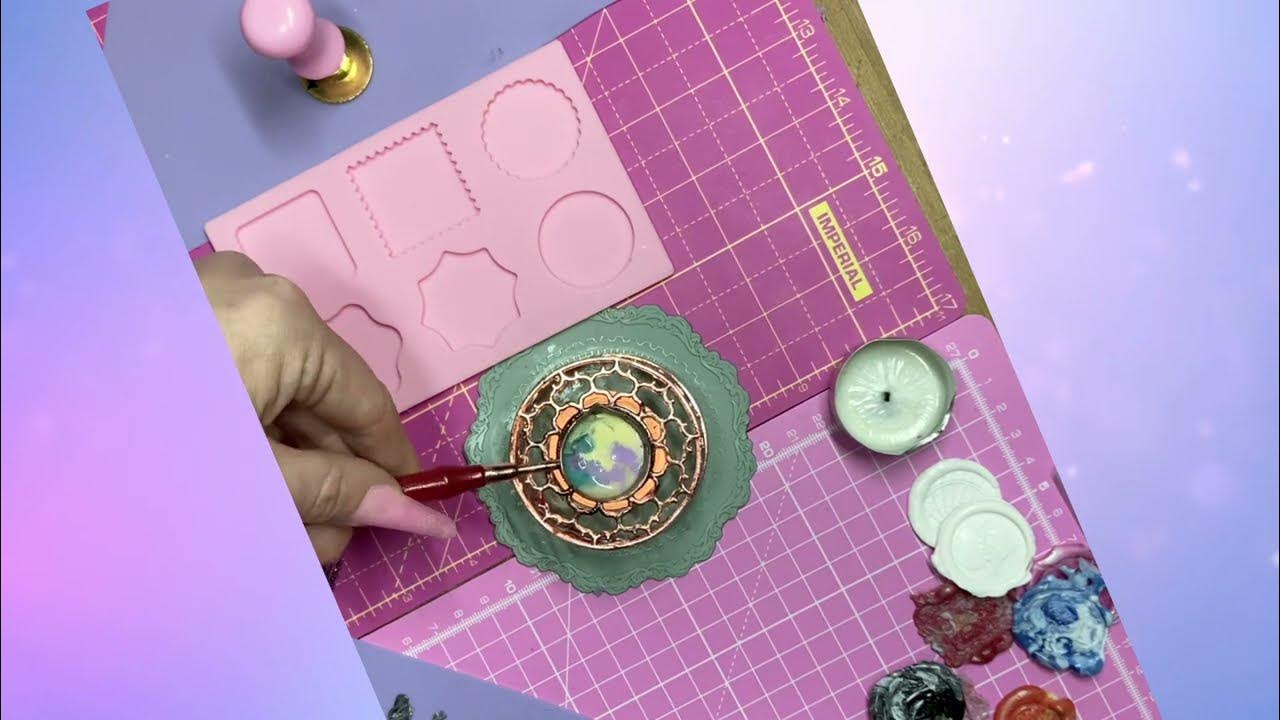 Beautiful Marbled Wax Seal Stamp sealedwax waxseal YouTube