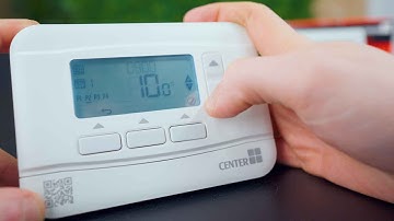 CENTER WIRELESS THERMOSTAT WALKTHROUGH - Set Schedule Auto / Manual