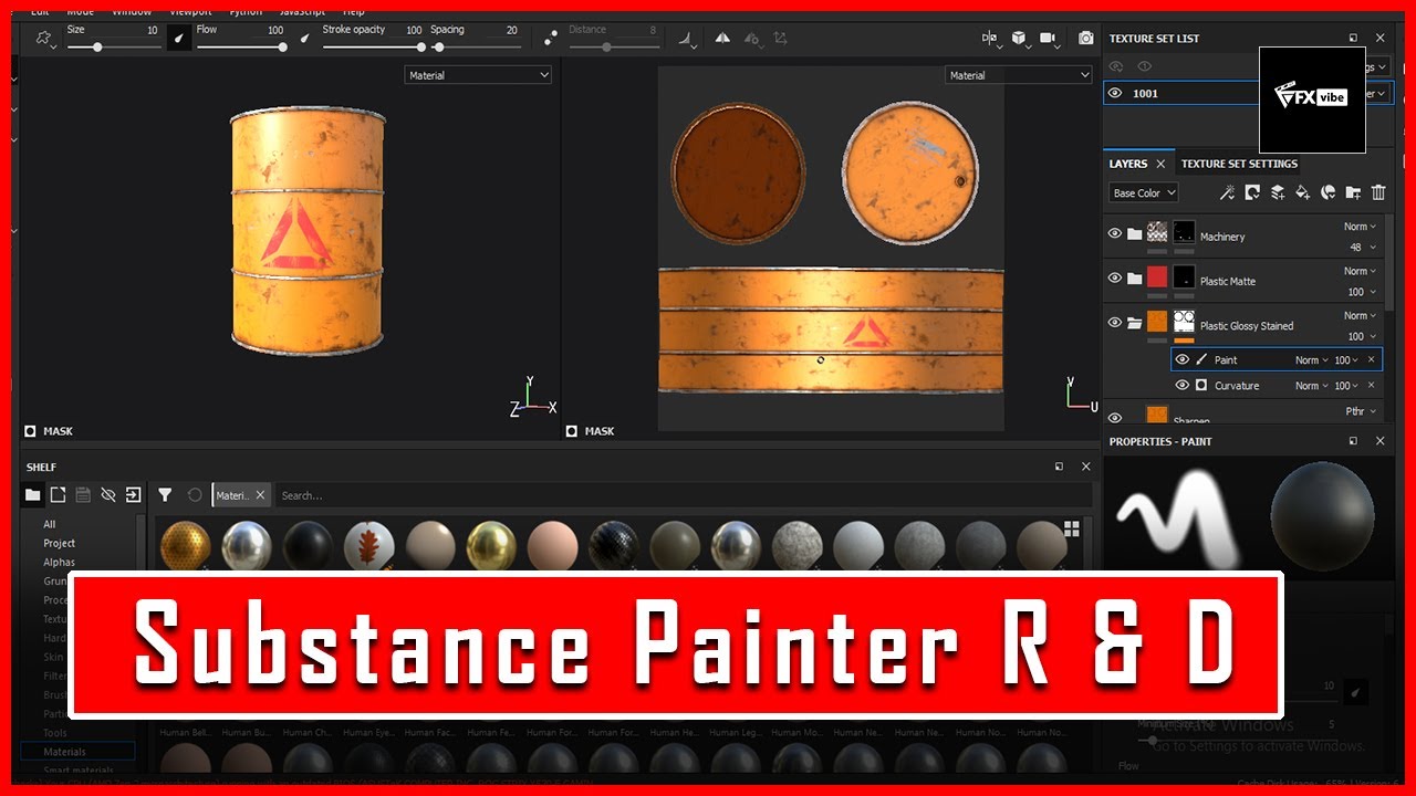 TEXTURING IN SUBSTANCE PAINTER | STARTING WITH BASICS | VFX VIBE - YouTube