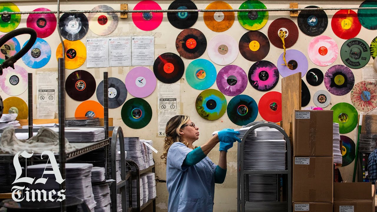 Inside vinyl pressing plant Rainbo Records during its last of production - YouTube