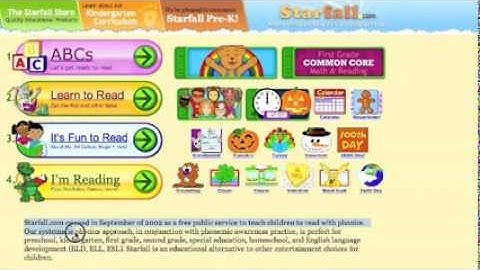 StarFall.com Presentation
