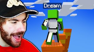 Dream VS Sapnap in Minecraft Parkour Speedrun Challenge