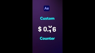 Custom Counter Animation | After Effects Tutorial