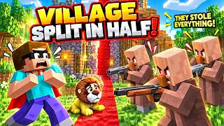 Minecraft Villagers SPLIT Their Village in HALF… Then CHAOS Started! 😱🔥