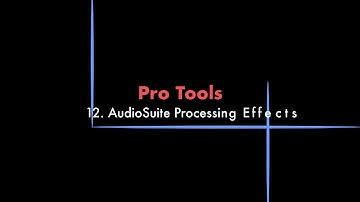 Pro Tools 12 - AudioSuite Processing FX