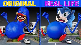 HELP! Shin Sonic DESTROYS the City - Sonic The Hedgehog 3 Animation | Sonic Original vs PlushToys