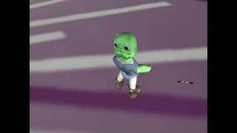 Truespace 7.5 real time render 3d character animation test