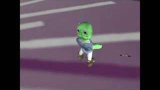 Truespace 7.5 real time render 3d character animation test