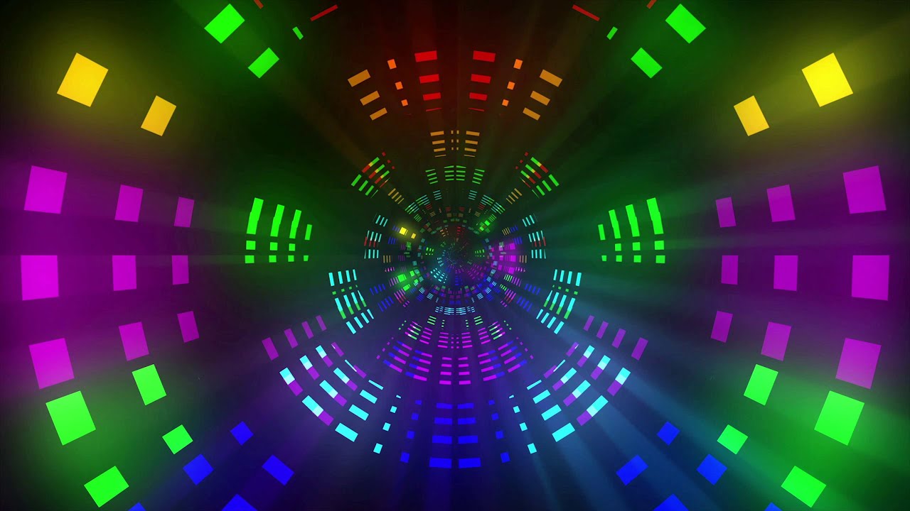 4K Abstract Sci-Fi Tunnel VJ Motion Background || Neon Light Tunnel ...