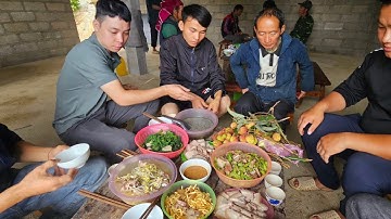 Đại Tiệc cỗ 3 mâm nhà mới Bác Già chị Bảo Khánh giúp 72 triệu đẹp nhất thôn. Nguyễn Tất Thắng