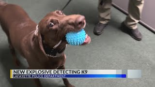 Lafayette Police Department introduces new explosive detection K-9