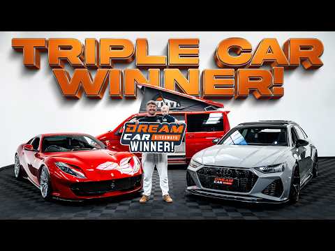 JAKE WON 3 CARS! Ferrari 812, Audi RS6 and a VW Camper!