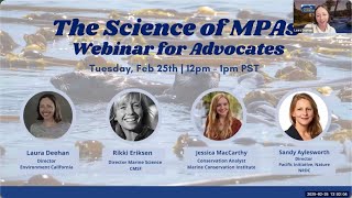The Science of Marine Protected Areas: Webinar for Advocates