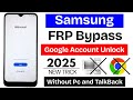 Samsung FRP Bypass 2025 Without Computer | New Method (100% Done) Samsung Google Account Remove
