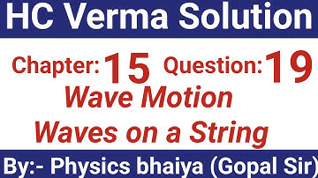 H.C. Verma Solutions - Wave Motion and Waves on a String - Chapter 15, Question 19