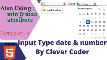 Date Picker And Age Or Any Number Picker In HTML Form | Bangla Tutorial On Web Design No : 38