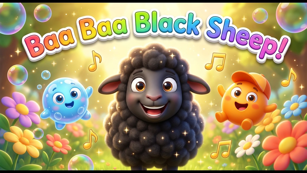 Baba Video BaBa Black Sheep | Nursery Rhymes & Kids Songs | Bubbles and Bam|# ...