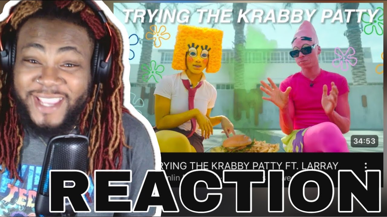 ЭТО ТАК ХАОТИЧНО! КОРОЛЕВА ПРОБУЕТ КРАББИ-ПАТТИ ПРИ УЧАСТИИ LARRAY | РЕАКЦИЯ