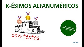 K-ésimos alfanuméricos