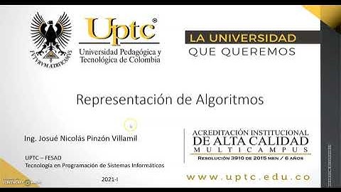 Representación Algoritmos - Fundamentos Programación - UPTC