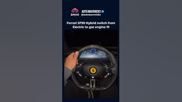 Ferrari SF90 Hybrid swtich from electric to gas engine 👀