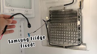 Samsung Refrigerator  Thermostat and Defrost Heater Removal and Replacement