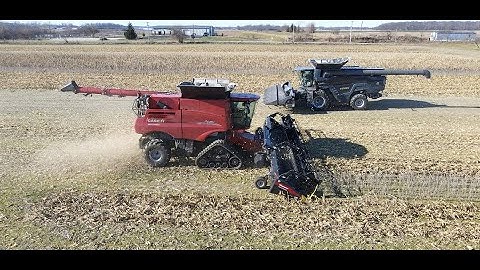 Harvesting a Corn & Soybean Research Plot