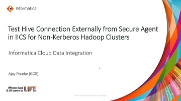 How to Test Hive Connection Externally from Secure Agent in IICS for Non-Kerberos Hadoop Clusters