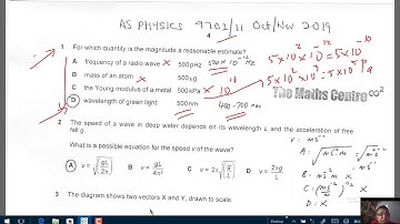 AS Physics 9702/11 Oct/Nov 2019 Q.1-3