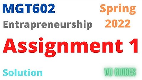 MGT602 Assignment 1 Solution Spring2022 / MGT602 Assignment soluution 2022 #vu #mgt602 #assignment