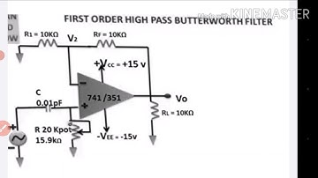 First order high pass filter