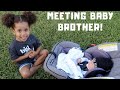 Lillian Meets Baby Brother For The First Time! (CUTEST REACTION)