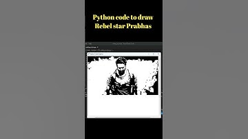 Python code to draw Rebel star Prabhas #PythonShorts #PythonTips #PythonTricks #PythonLibraries