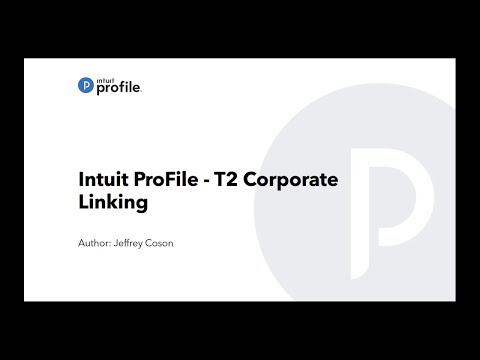 Webinar: T2 Corporate Linking