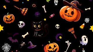 1 Hour Cute Halloween Pattern Video Background - 🎃 Halloween Party Backdrop/Wallpaper (No Sound)