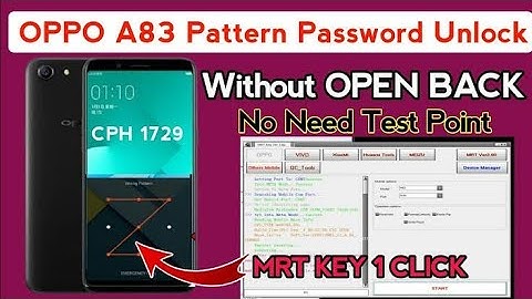 OPPO A83 Unlock Without Test Point One Click, MRT Dongal