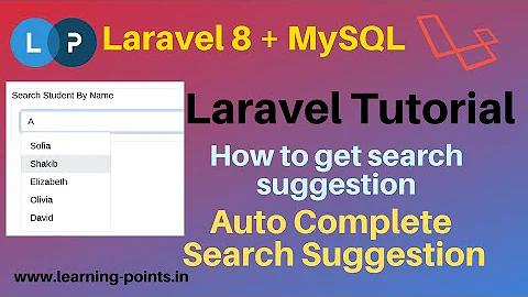 Laravel Autocomplete Search | Typeahead search | Ajax Autocomplete in Laravel | Learning Points