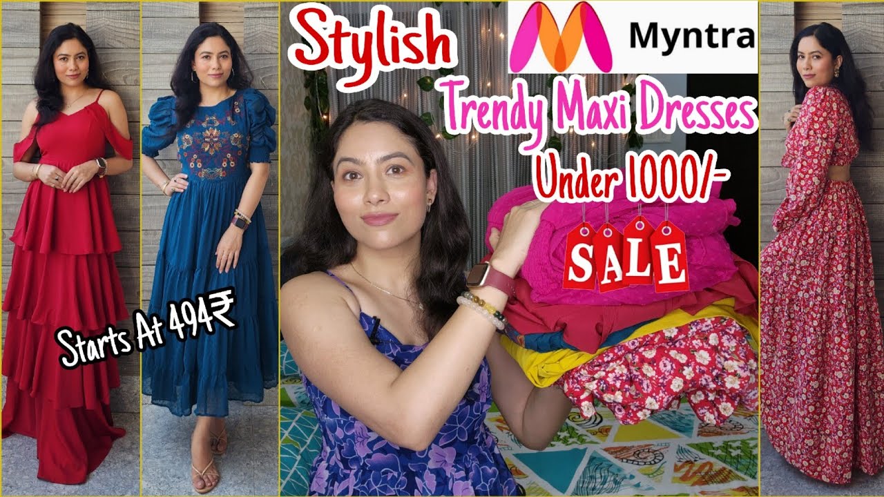 Buy Nayo Black Cotton Maxi Dress - Ethnic Dresses for Women 7723403 | Myntra