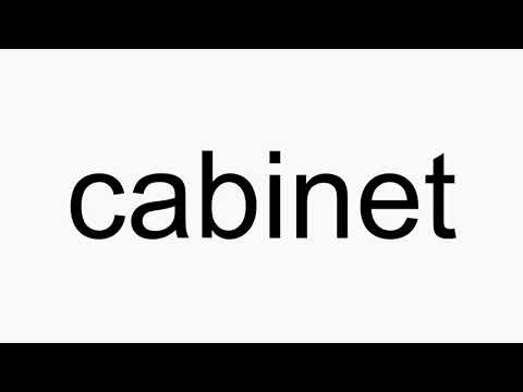 how to pronounce cabinet - youtube