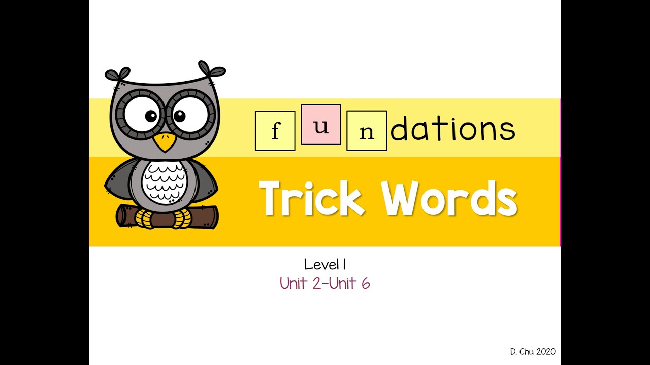 Fundations Level 1 Trick Words Units 2 6 YouTube fundations-level-1-trick-words-units-2-6-youtube