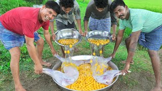 MUTTON OMELETTE | Huge Egg With Mutton Meet Omelette Recipe Village Food