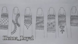 Finger Mehandi Design On Paper ||Pencil Shading Mehandi #mehndi #henna