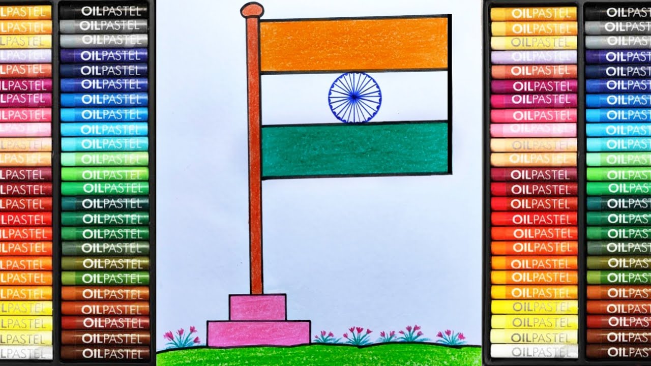 How to draw Indian Flag step by step easy | India flag drawing easy |  Republic Day drawing idea - YouTube