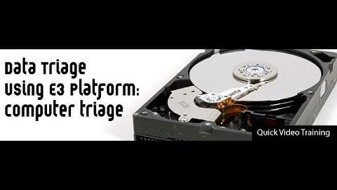 E3 Platform Data Triage from Computer Data