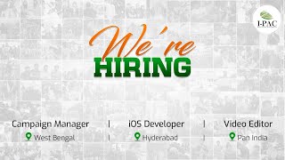 WE ARE HIRING || Campaign Manager, iOs Developer & Video Editor || I-PAC screenshot 4